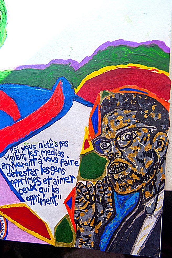 Malcolm X close up unfinished